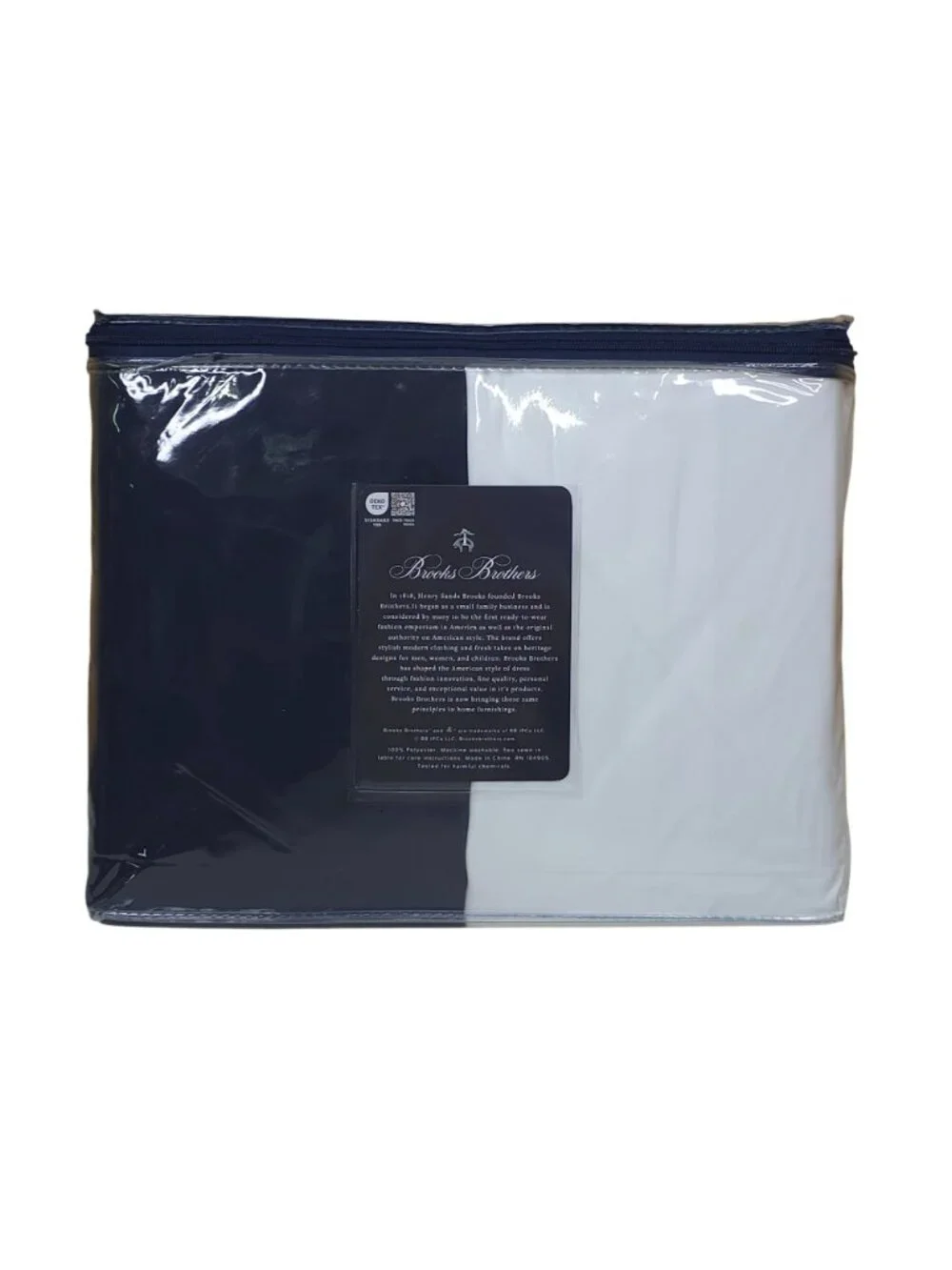 Brooks Brothers Two Sets Twin XL Sheets Fits Mattresses Up To 16” Navy & White